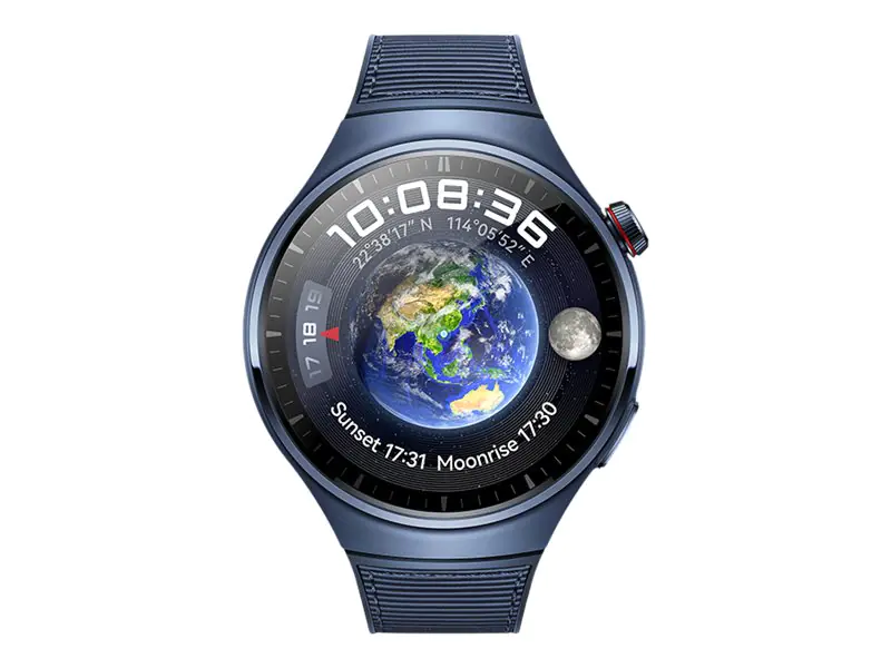 Huawei Watch 4 Pro - Titanium Blue - intelligente Uhr mit Riemen - Verbundmaterial - Blau - Handgelenkgröße: 140-210 mm - Anzeige 3.8 cm (1.5") - 32 GB - LTE, NFC, Bluetooth - 4G - 65 g
