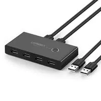 Ugreen - USB-Umschalter für die gemeinsame Nutzung von Peripheriegeräten - 4 x USB 2.0 - Desktop