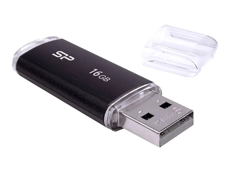 SILICON POWER Ultima U02 - USB-Flash-Laufwerk - 16 GB - USB 2.0 - Schwarz