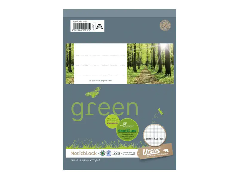 Ursus Green - Notizblock - A5 (148 x 210 mm) 03654820