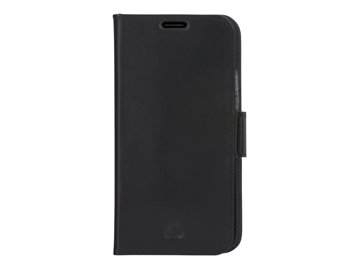dbramante1928 Copenhagen Slim - Flip-Hülle für Mobiltelefon - genarbtes Leder - Schwarz - für Apple iPhone 13 mini