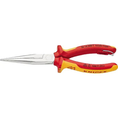 KNIPEX Flachrundzange 26 16 200 DIN ISO5745 VDE 200mm ger. fl-rd lg KNIPEX Flachrundzange 26 16 200 DIN ISO5745 VDE 200mm ger. fl-rd lg