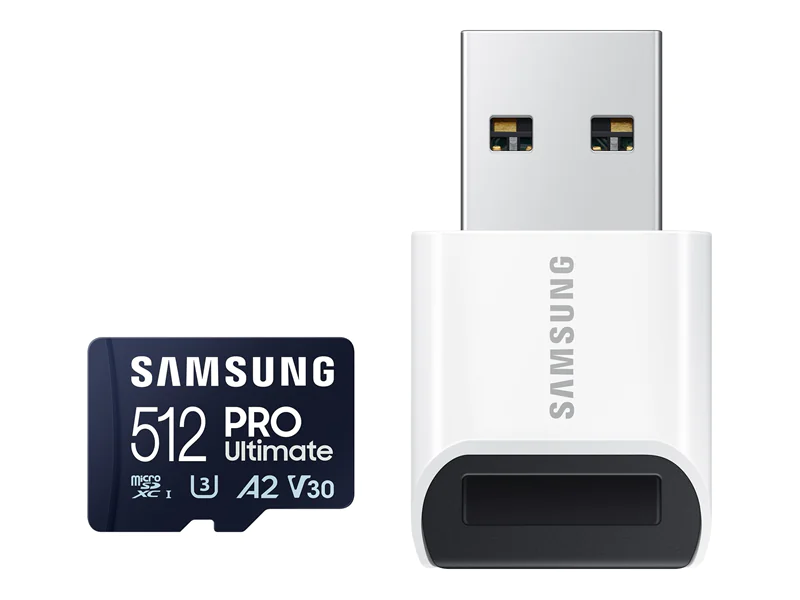 Samsung PRO Ultimate MB-MY512SB - Flash-Speicherkarte - 512 GB - A2 / Video Class V30 / UHS-I U3 - microSDXC UHS-I - Blau