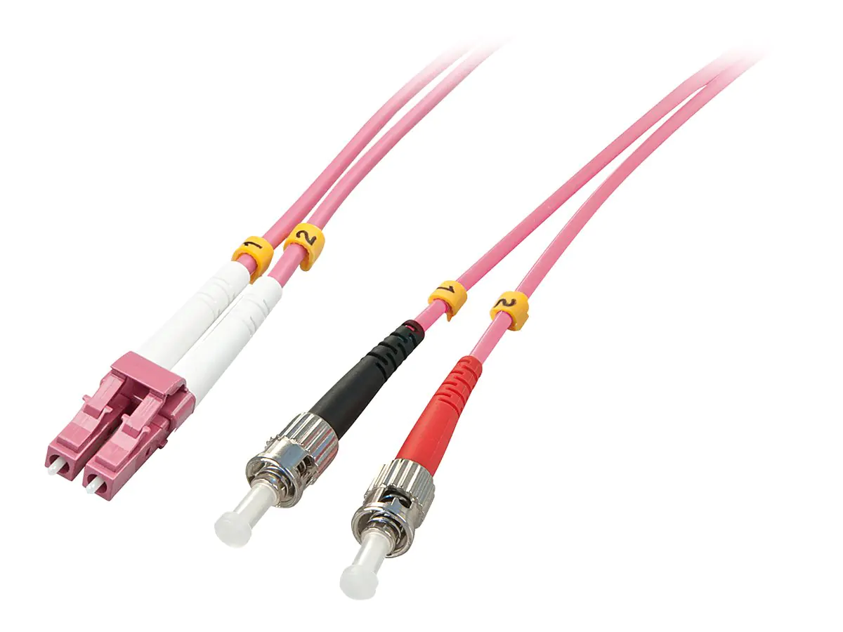 Lindy - Patch-Kabel - ST multi-mode (M) zu LC Multi-Mode (M) - 2 m - Glasfaser - Duplex - 50/125 Mikrometer - OM4 - halogenfrei - lila
