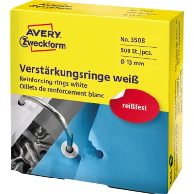 Avery Zweckform Lochverstärkungs- ring 3508 weiß 500 St./Pack. Avery Zweckform Lochverstärkungs- ring 3508 weiß 500 St./Pack.