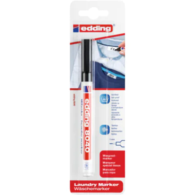 edding Textilmarker 8040 1mm schwarz Rundspitze edding Textilmarker 8040 1mm schwarz Rundspitze