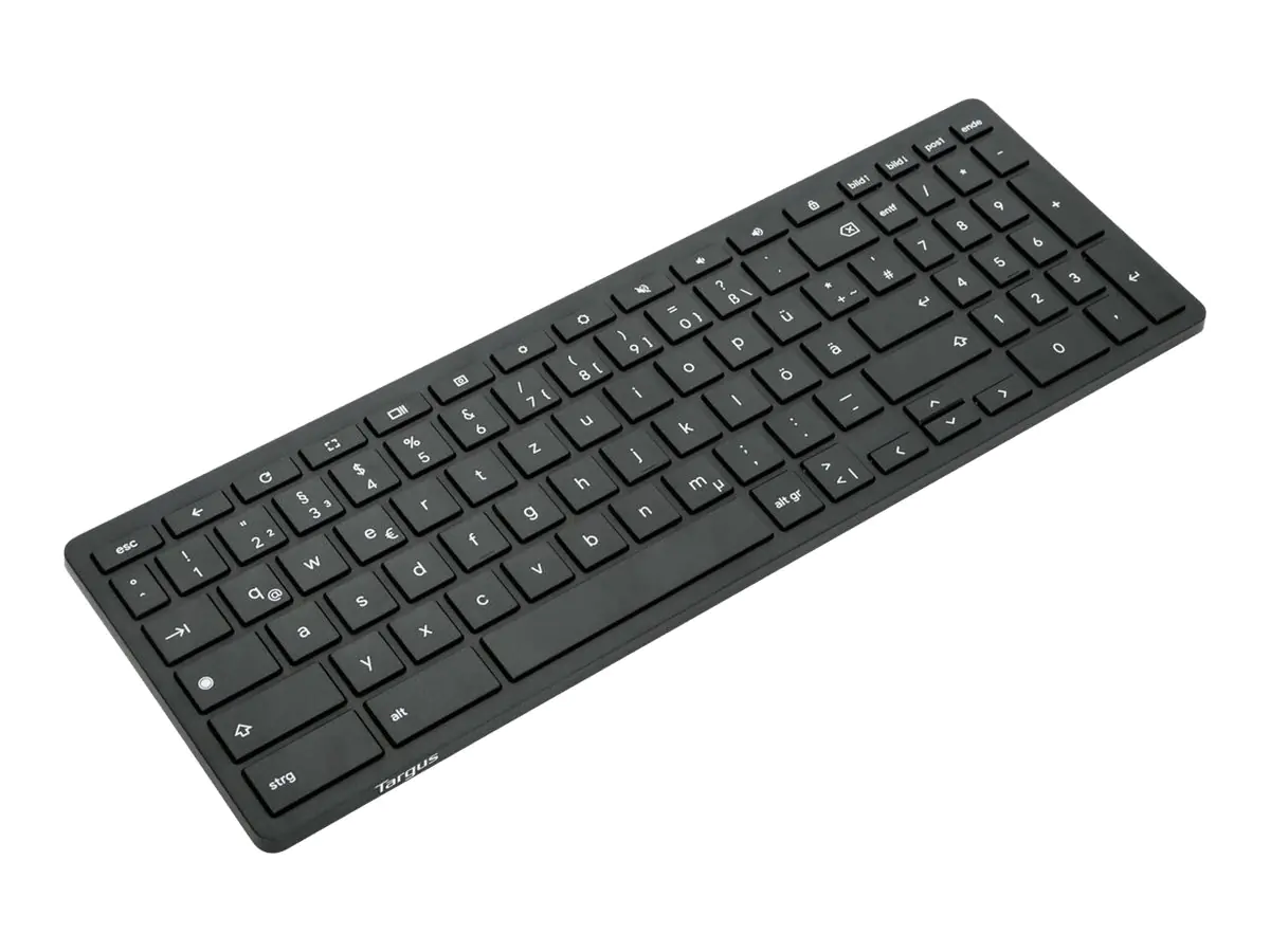 Targus AKB872 - Tastatur - geeignet für Chromebook - antimicrobial - kabellos - Bluetooth 5.2 - QWERTZ - Deutsch - Tastenschalter: Scissor-Key - Schwarz