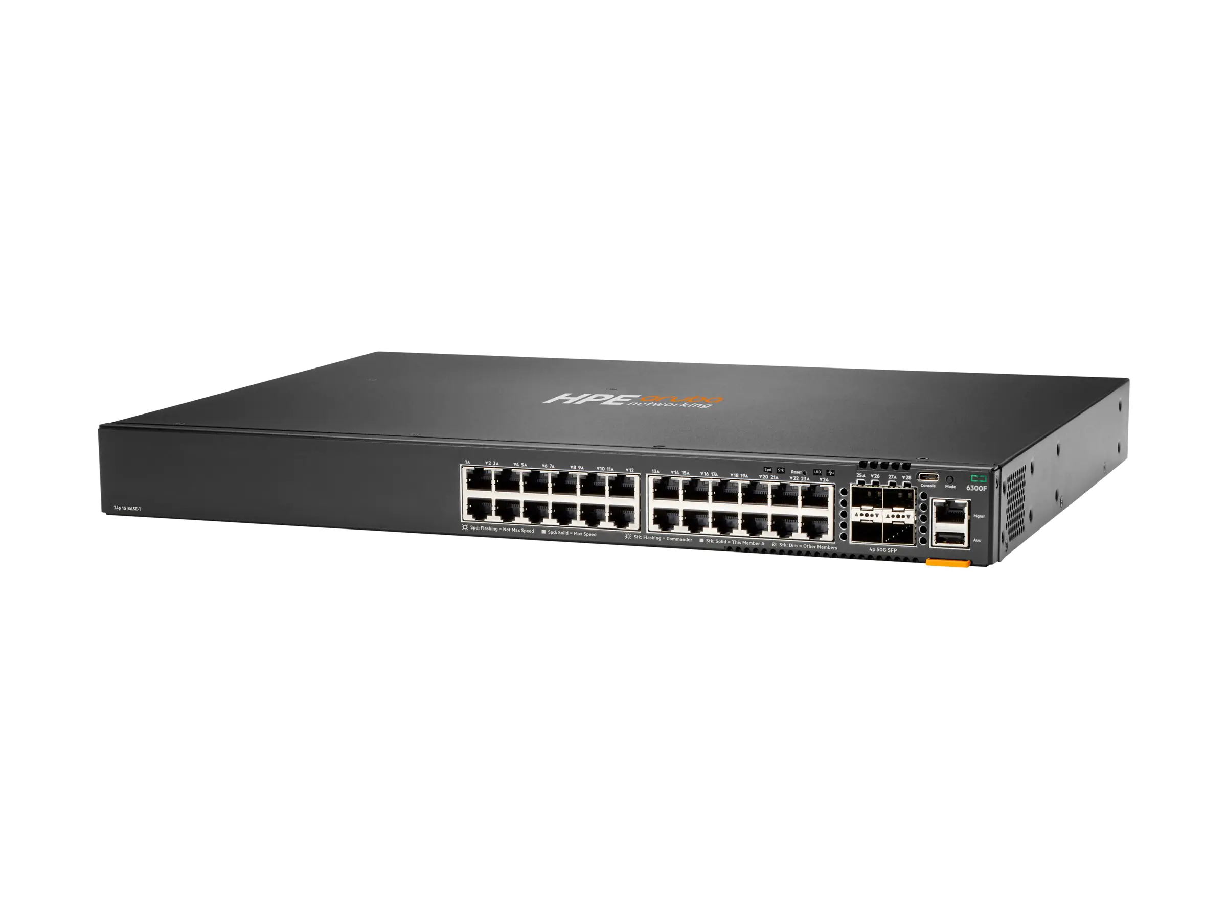 HPE Aruba CX 6300F - Switch - nur horizontale Oberflächenmontage - L3 - managed - 24 x 10/100/1000 (PoE+) S0G98A