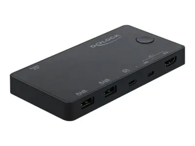 DeLock HDMI / USB-C KVM Switch 4K 60 Hz with USB 2.0 - KVM-/USB-Switch - 1 lokaler Benutzer - Desktop