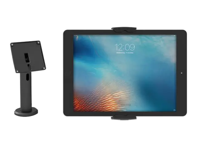 Compulocks The Rise Stand Kiosk and Cling Universal Wall MOunt - Befestigungskit (Universalmontage, pole stand, Halterungsabdeckung) für Tablett - Schwarz - Bildschirmgröße: 17.8-33 cm (7"-13") - Montageschnittstelle: 100 x 100 mm - Thekenbereich