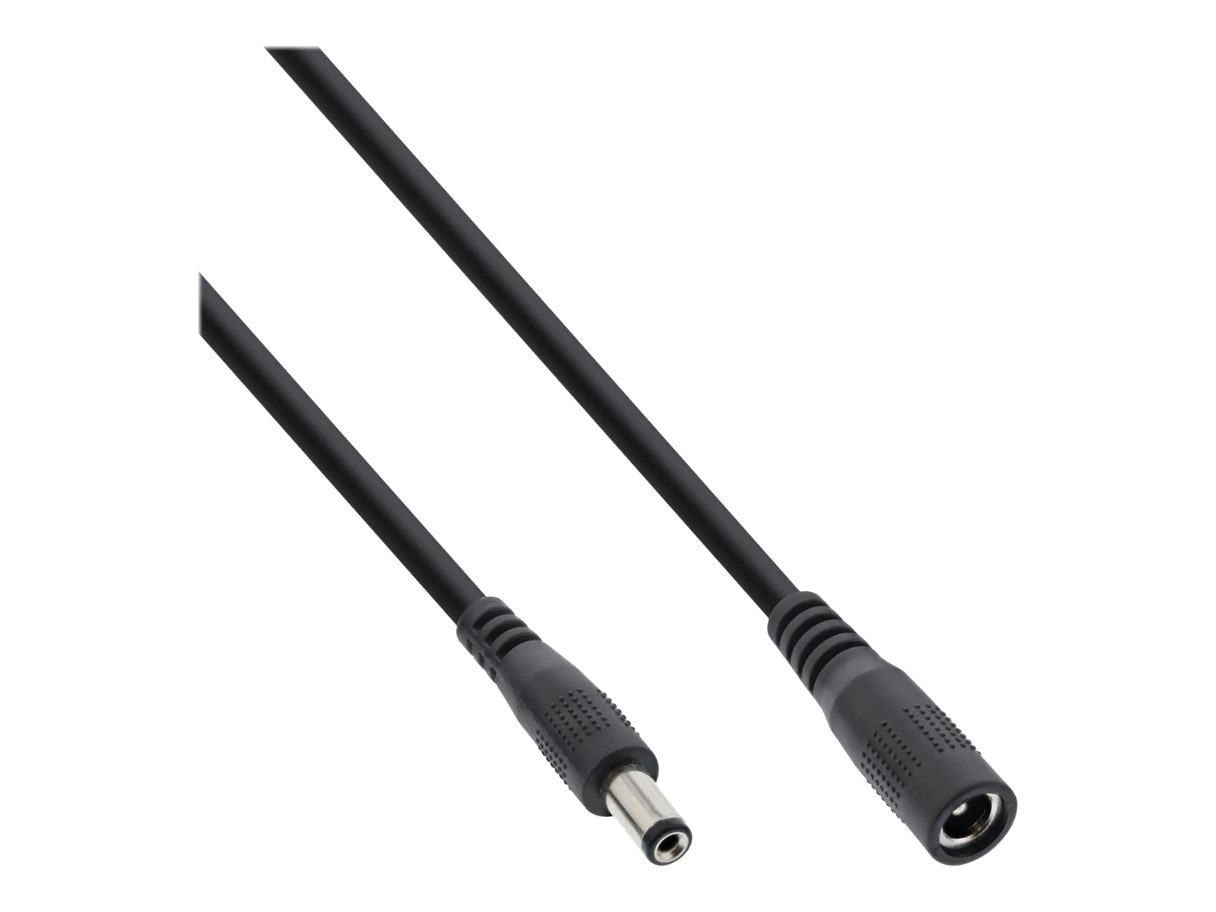 InLine - Spannungsversorgungs-Verlängerungskabel - Gleichstromstecker 5,5 x 2,1 mm (M) zu Gleichstromstecker 5,5 x 2,1 mm (W) - 50 cm - Schwarz