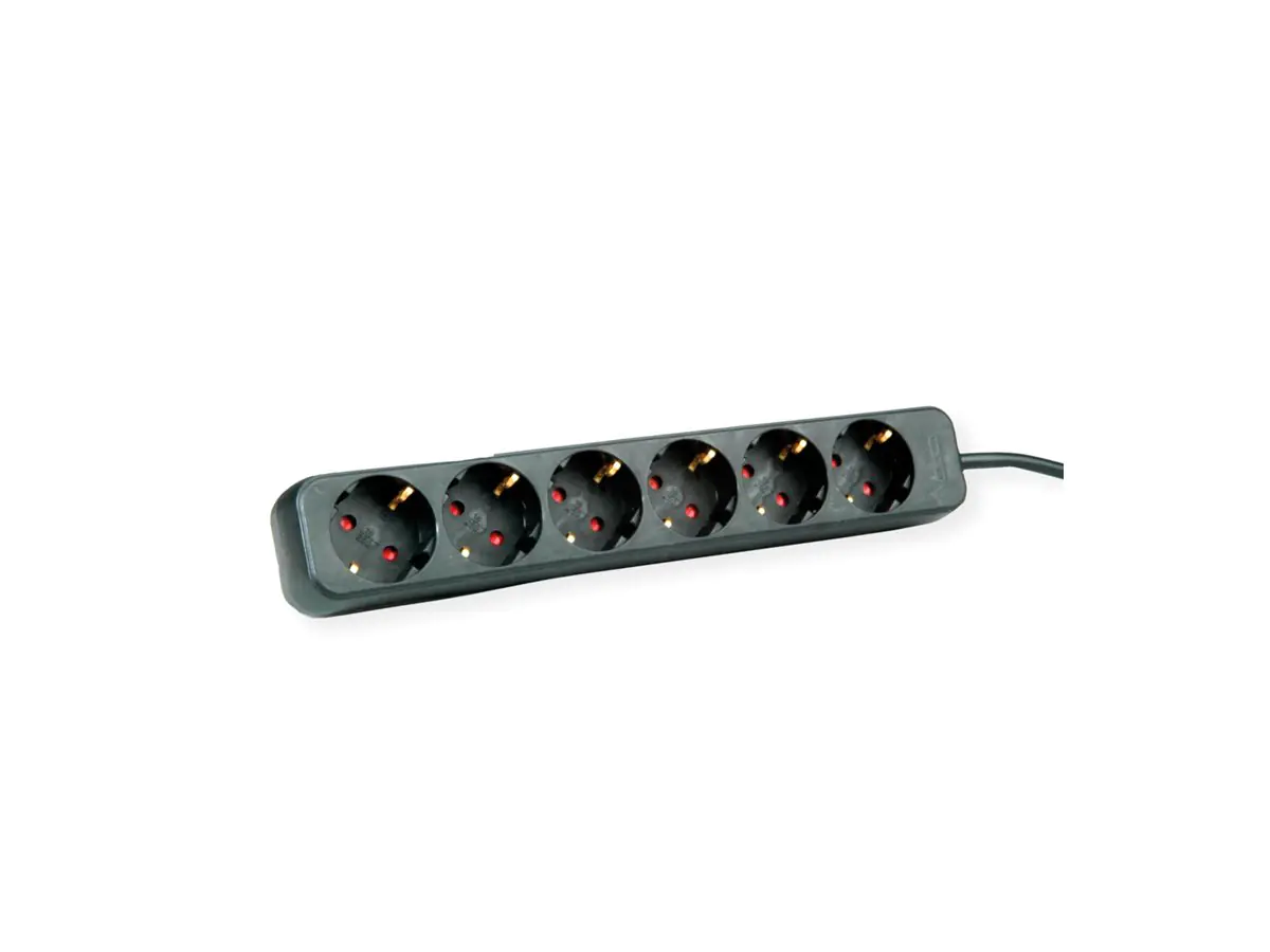 ROLINE Steckdosenleiste - Wechselstrom 250 V - 3600 Watt - Eingabe, Eingang CEE 7/4 - Ausgangsanschlüsse: 6 (3 x CEE 7/4) 19.07.1072