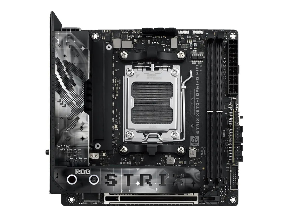 ASUS ROG STRIX X870-I GAMING WIFI - Motherboard - Mini-ITX - Socket AM5 - AMD X870 Chipsatz - USB4, USB 3.2 Gen 2, USB-C 3.2 Gen2, USB 3.2 Gen 1 - Wi-Fi 7, Bluetooth, 2.5 Gigabit LAN - Onboard-Grafik (CPU erforderlich) 90MB1IW0-M0EAY0