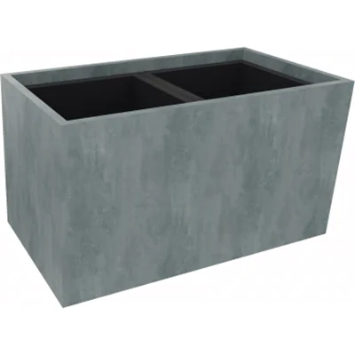Pflanzgefäß 2er niedrig B721xT380H400mm Beton Pflanzgefäß 2er niedrig B721xT380H400mm Beton