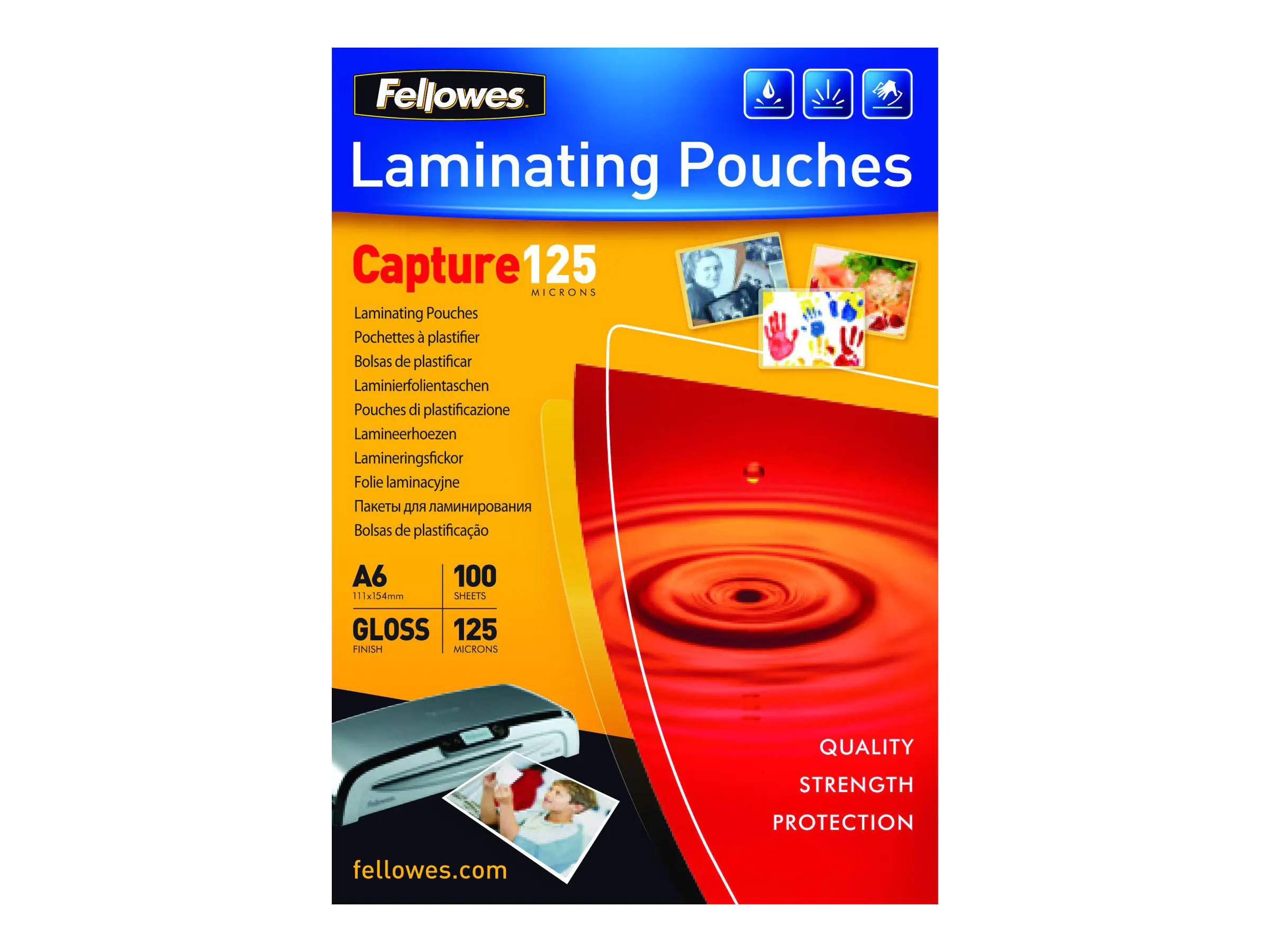 Fellowes Laminierfolie Capture 125 5307201 111x154mm 100 St./Pack.