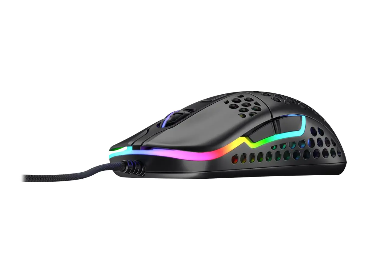 Xtrfy M42 - Maus - optisch - kabellos - 2.4 GHz - kabelloser Empfänger (USB) M42W-RGB-BLACK