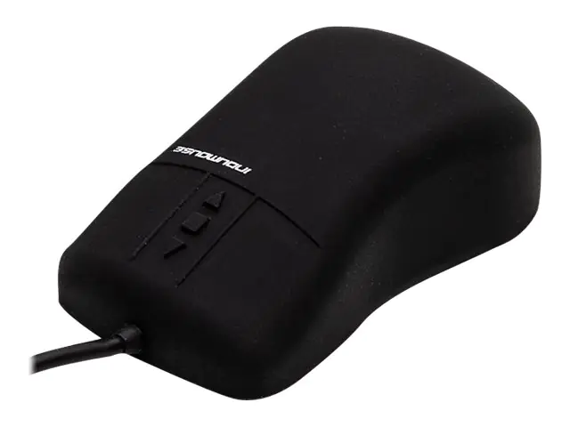 Gett Indumouse Pro - Maus - geeignet für medizinische Anwendung, IP68 - ergonomisch - rechts- und linkshändig - Infrarot - 5 Tasten - kabelgebunden - USB - Schwarz