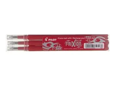 PILOT PEN Pilot FriXion Ball - Nachfüllpatrone - Rot - 0.7 mm - fein (Packung mit 3) BLS-FR7-R-S3