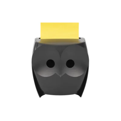 Post-it® Haftnotizspender Super Sticky Z-Notes Eule 76 x 76 mm (B x H) Kunststoff schwarz Post-it® Haftnotizspender Super Sticky Z-Notes Eule 76 x 76 mm (B x H) Kunststoff schwarz