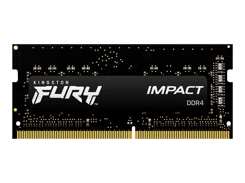 Kingston FURY Impact - DDR4 - Kit - 16 GB: 2 x 8 GB - SO DIMM 260-PIN - 3200 MHz / PC4-25600 - CL20 - 1.2 V - ungepuffert - non-ECC - Schwarz