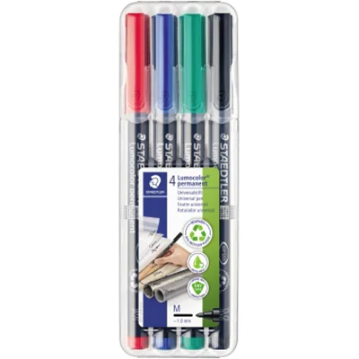 STAEDTLER Folienstift Lumocolor 317 WP4 1mm sortiert 4 St./Pack. STAEDTLER Folienstift Lumocolor 317 WP4 1mm sortiert 4 St./Pack.