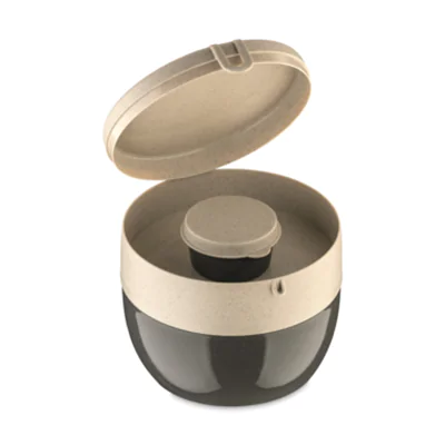Koziol Brotzeitdose BENTOBOX M 12 x 10 x 12,7 cm (B x H x L) TPE Kunststoff nature ash grey Koziol Brotzeitdose BENTOBOX M 12 x 10 x 12,7 cm (B x H x L) TPE Kunststoff nature ash grey