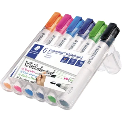 STAEDTLER Whiteboardmarker Lumocolor 351 WP6-1 sort. 6 St/Pack STAEDTLER Whiteboardmarker Lumocolor 351 WP6-1 sort. 6 St/Pack