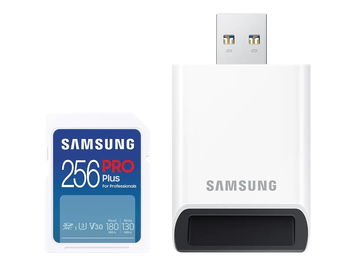 Samsung PRO Plus MB-SD256SB - Flash-Speicherkarte - 256 GB - Video Class V30 / UHS-I U3 - SDXC UHS-I - weiß Samsung PRO Plus MB-SD256SB - Flash-Speicherkarte - 256 GB - Video Class V30 / UHS-I U3 - SDXC UHS-I - weiß