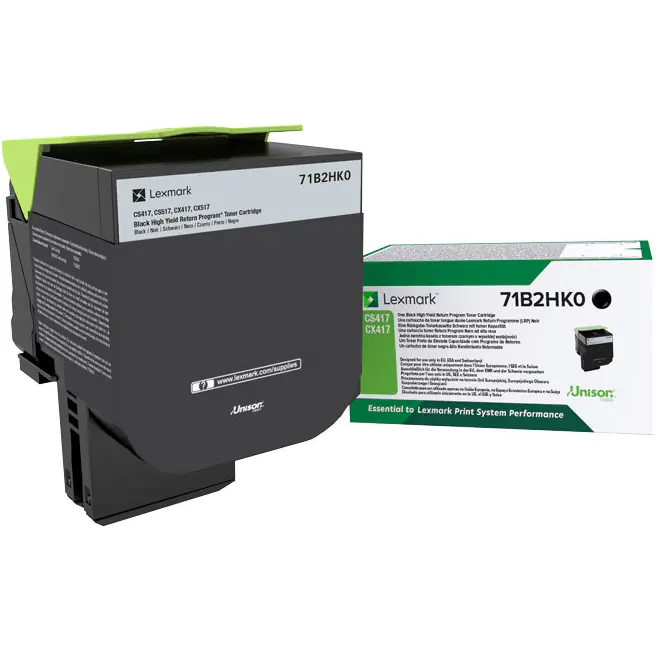 Lexmark X417 - Hohe Ergiebigkeit - Schwarz - Original - Tonerpatrone LCCP, LRP - für Lexmark CS417dn, CS517de, CX417de Lexmark X417 - Hohe Ergiebigkeit - Schwarz - Original - Tonerpatrone LCCP, LRP - für Lexmark CS417dn, CS517de, CX417de