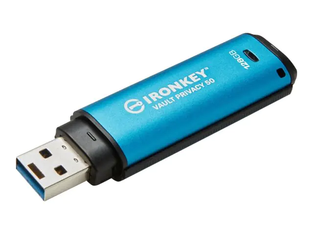 Kingston IronKey Vault Privacy 50 Series - USB-Flash-Laufwerk - verschlüsselt - 128 GB - USB 3.2 Gen 1 - TAA-konform