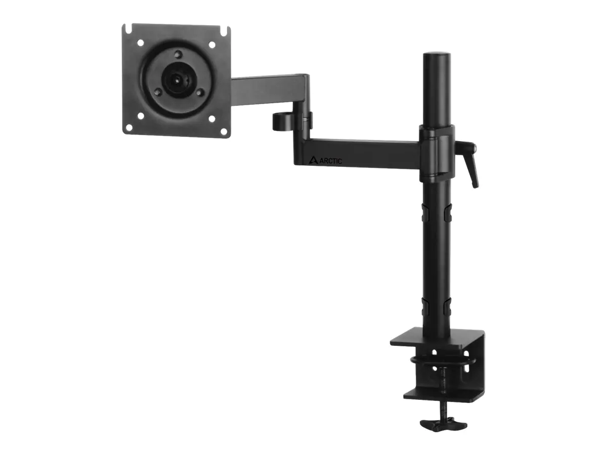 ARCTIC X1 - Befestigungskit (Gelenkarm, Klammer, VESA-Adapter) - für Monitor - Stahl, Zinklegierung - mattschwarz - Bildschirmgröße: up to 109.2 / 124.5 cm (ultra-wide) (bis zu 43" / 49' (Ultra Wide)) - Tischmontage
