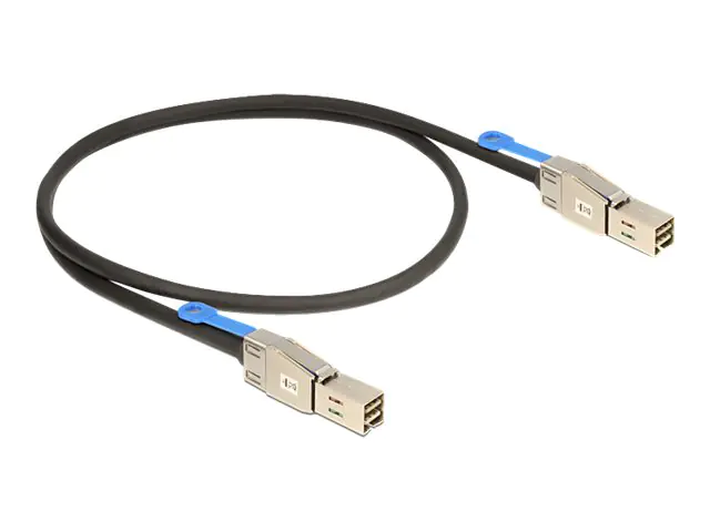 Delock - Externes SAS-Kabel - SAS 12Gbit/s - 36-polig 4x Shielded Mini MultiLane (M) zu 36-polig 4x Shielded Mini MultiLane (M) - 1 m - eingerastet