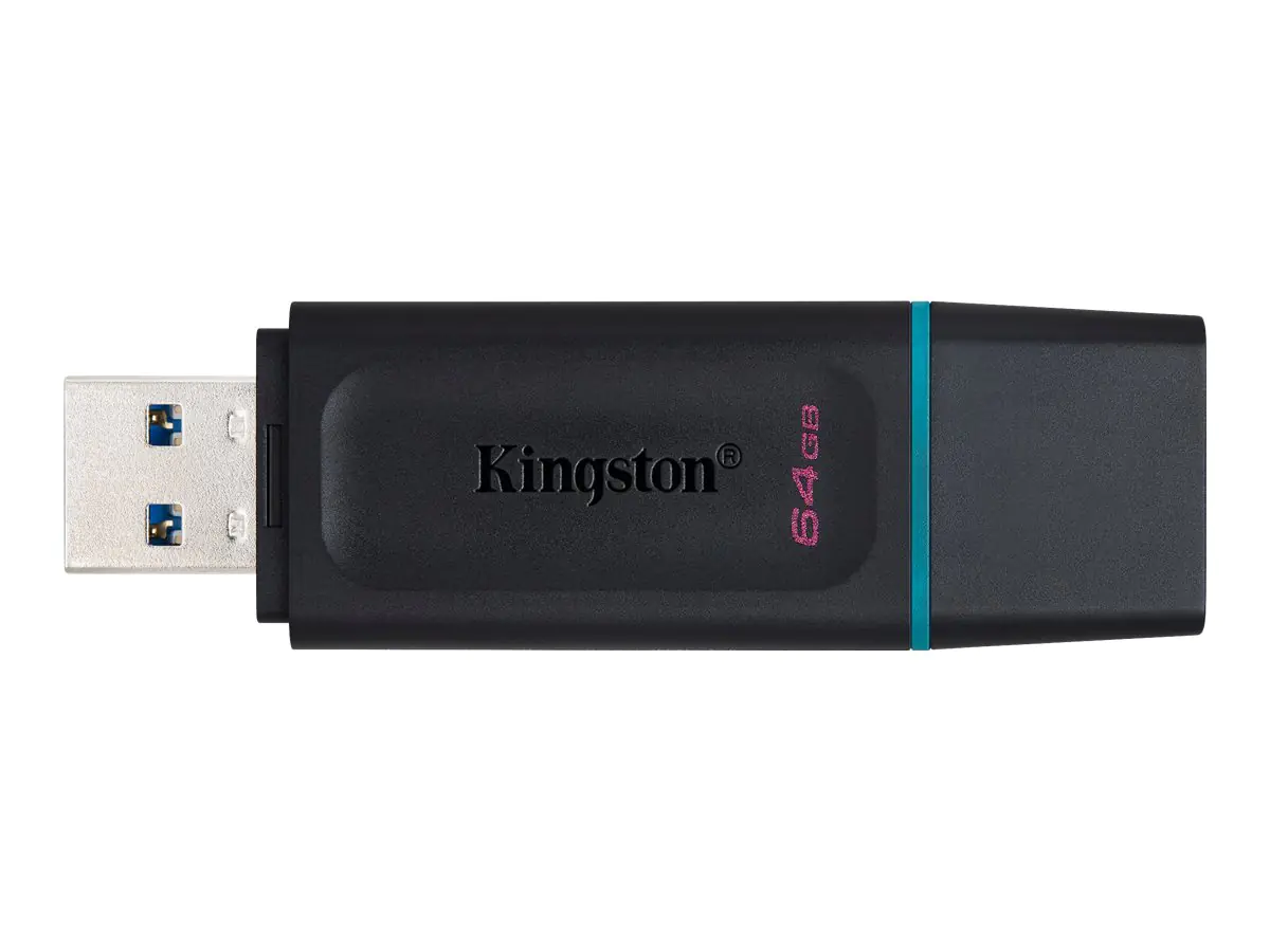 Kingston DataTraveler Exodia - USB-Flash-Laufwerk - 64 GB - USB 3.2 Gen 1 - Schwarz mit Türkis Kingston DataTraveler Exodia - USB-Flash-Laufwerk - 64 GB - USB 3.2 Gen 1 - Schwarz mit Türkis