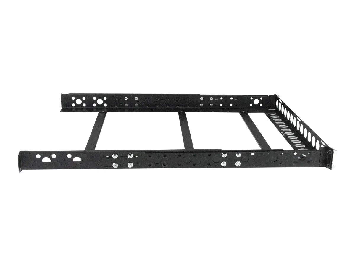 StarTech 1HE tiefenvestellbare 19 Zoll Server Rack Schienen - Universal Rack Schiene - Rack-Schiene - Schwarz - 1U - 48.3 cm (19") - für P/N: RK2433BKM, RK2537BKM, RK3236BKF, RK4236BKB, RK4242BK24, RK4242BK30, RKQMCAB12V2