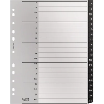Leitz Register Recycle 12070000 A4 A-Z schwarz Leitz Register Recycle 12070000 A4 A-Z schwarz