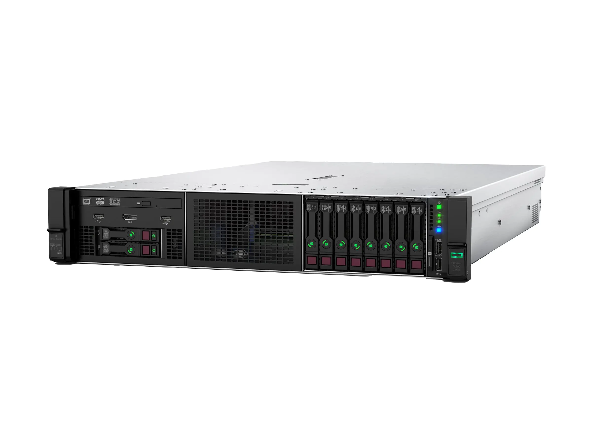 HPE ProLiant DL380 Gen10 Network Choice - Server - Rack-Montage - 2U - zweiweg - 1 x Xeon Silver 4208 / 2.1 GHz - RAM 32 GB - SATA/SAS - Hot-Swap 8.9 cm (3.5") P20172-B21