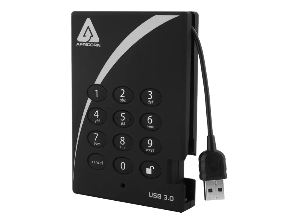 Apricorn Aegis Padlock 3.0 A25-3PL256-500 - Festplatte - verschlüsselt - 500 GB - extern (trag