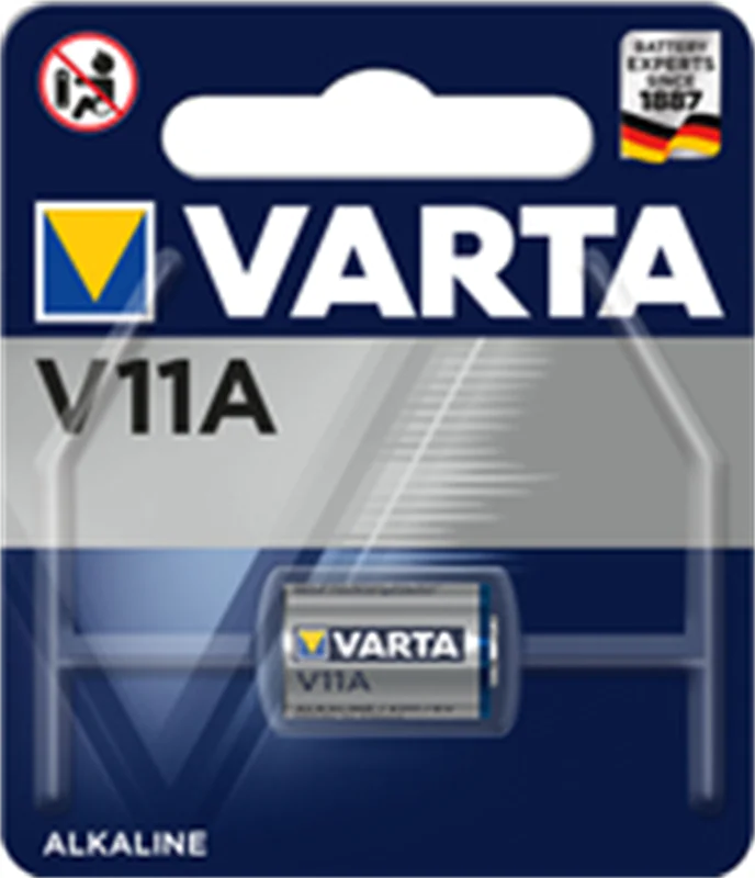 Varta Batterien V11A, 1 Stück, Alkaline Special, 6V, für Uhren, Fernbedienungen, Taschenrechner, kompakt mit langanhaltender & hoher Leistung, Einwegbatterie, Alkali, 6 V, 1 Stück(e), 38 mAh, Blau, Silber 04211101401