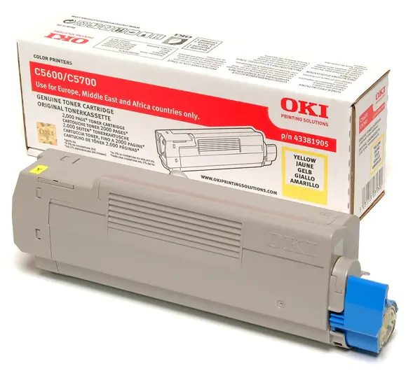 OKI - Gelb - Original - Tonerpatrone - für C5600, 5600dn, 5600n, 5700dn, 5700n OKI - Gelb - Original - Tonerpatrone - für C5600, 5600dn, 5600n, 5700dn, 5700n
