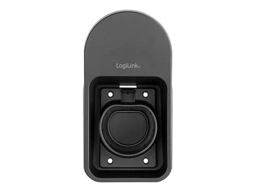 LogiLink - Wandbefestigung für Ladekabel - mit Kabelschacht, Kunststoff - Schwarz
