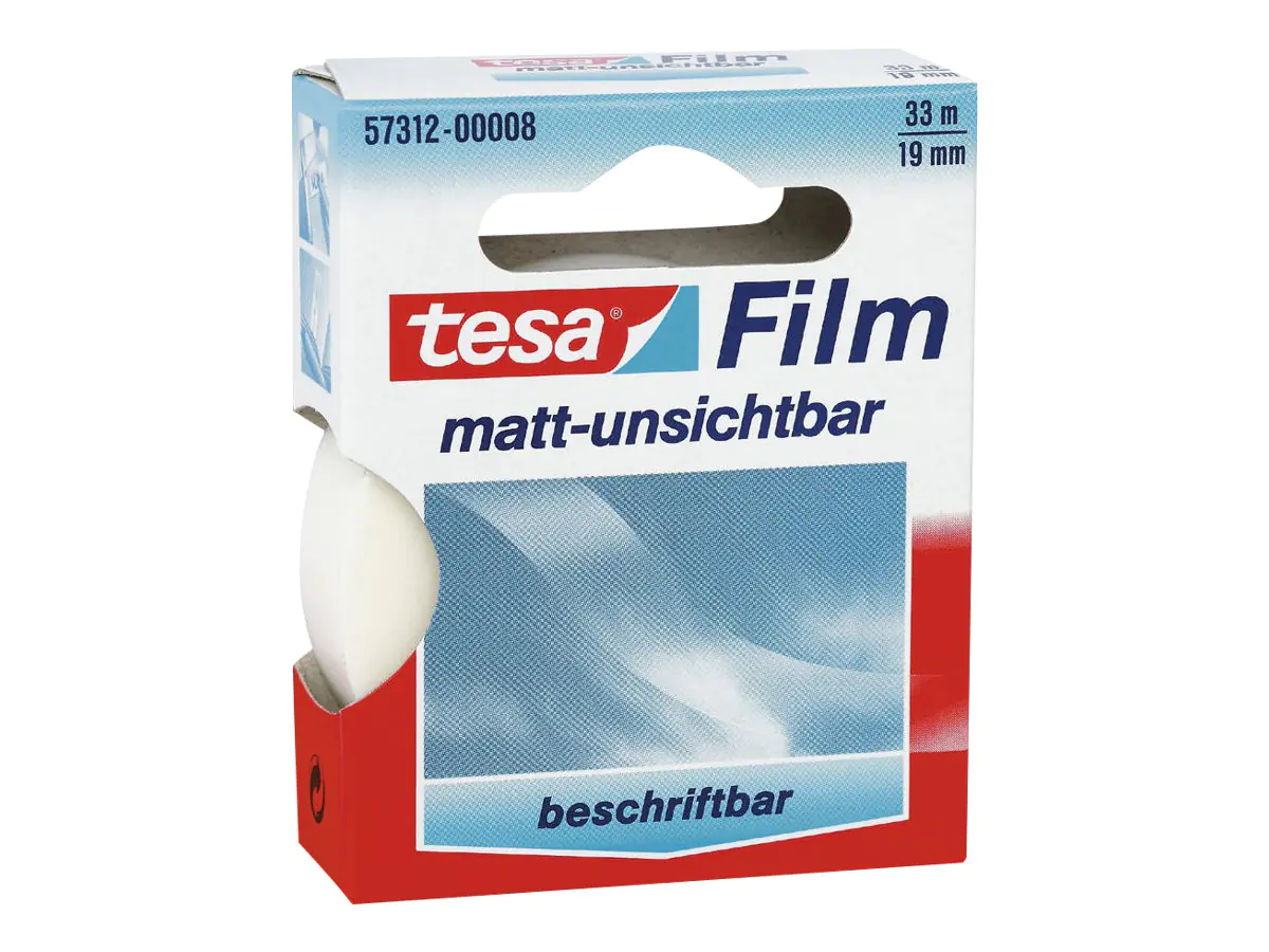 tesa Klebefilm tesafilm matt- unsichtbar 57312-00008 19mmx33m