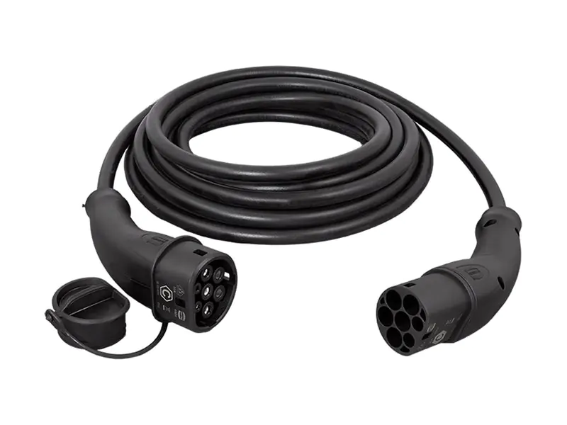 Harting Stromkabel - IEC 62196 Type 2 männlich zu IEC 62196 Type 2 weiblich Schutzkappe EVC0109