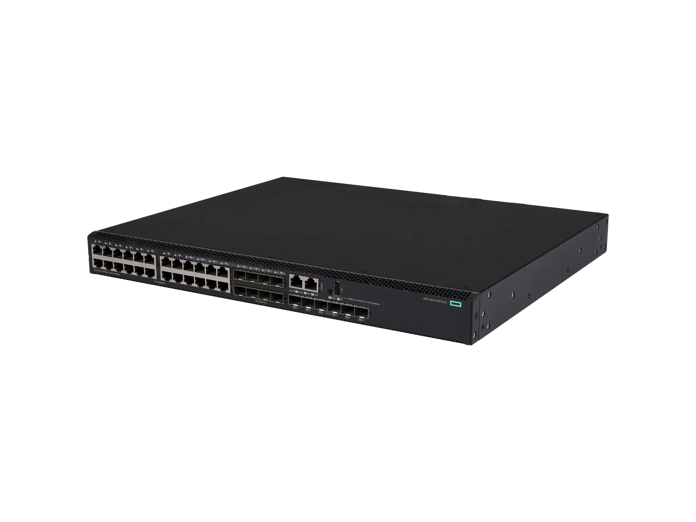 HPE Networking Comware 5150HI 24p 10M/100M/1G 8p SFP 1G Combo 6p SFP28 10G/25G Switch - Switch - L3 - managed - 48 x 10/100/1000Base-T + 8 x 100/1000Base-X SFP + 6 x 10 Gigabit / 25 Gigabit SFP28 (uplink / stacking) S5T46A