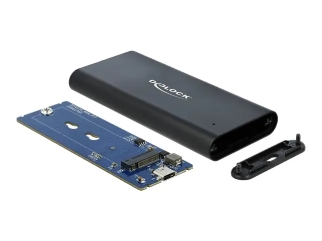 Delock - Speichergehäuse - M.2 - M.2 NVMe Card - USB 3.1 (Gen 2) - Schwarz