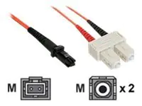 InLine - Patch-Kabel - MT-RJ (M) zu SC (M) - 5 m - Glasfaser - 50/125 Mikrometer - OM2 - halogenfrei