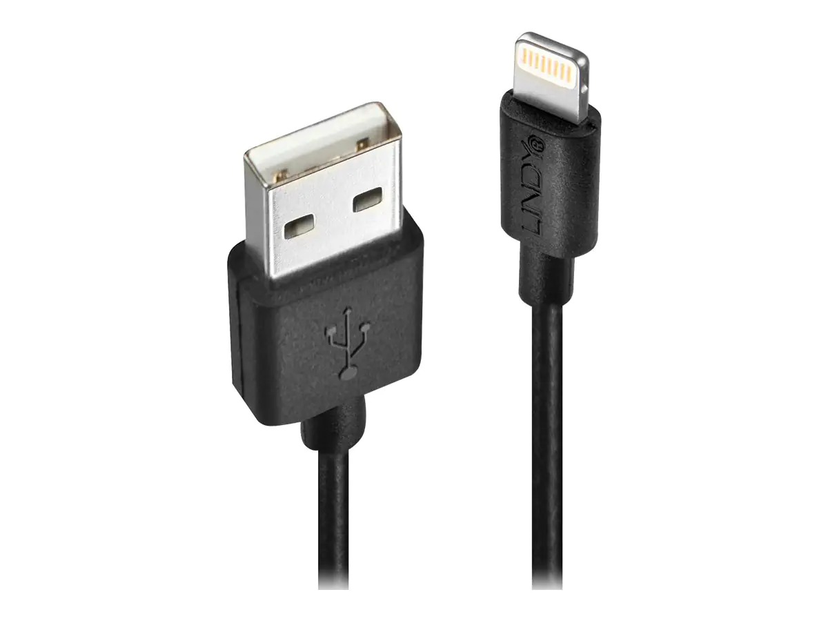 Lindy - Lightning-Kabel - Lightning (M) bis USB (M) - 50 cm - Schwarz - halogenfrei - für Apple iPad/iPhone/iPod (Lightning)