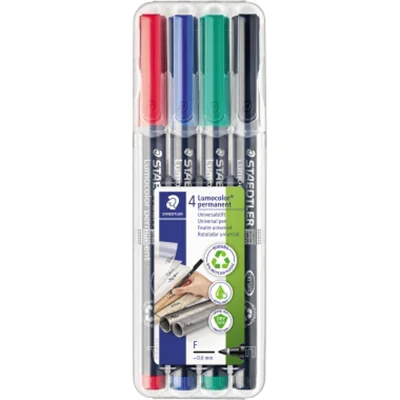 STAEDTLER Folienstift Lumocolor 318 WP4 0,6mm sort. 4 St./Pack. STAEDTLER Folienstift Lumocolor 318 WP4 0,6mm sort. 4 St./Pack.
