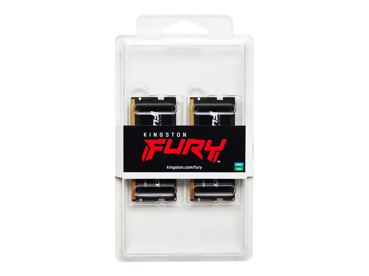 Kingston FURY Impact - DDR5 - Kit - 32 GB: 2 x 16 GB - SO DIMM 262-PIN - 6400 MHz / PC5-51200 - CL38 - 1.35 V - on-die ECC
