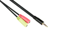 Good Connections GC AD-HS01 - Audiokabel 3.5 mm Klinkenstecker auf 2x Buchse CTIA 0.2