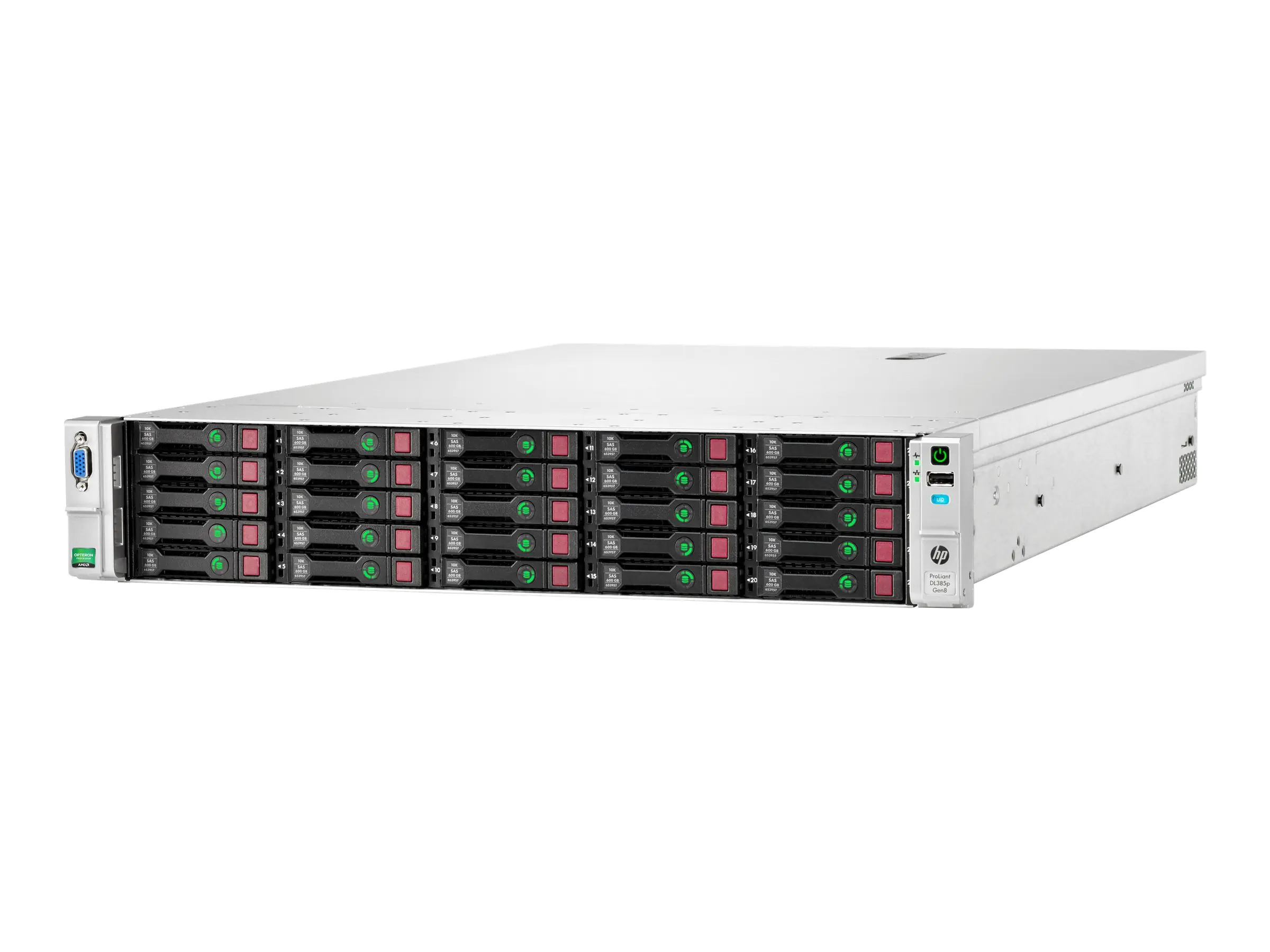 HPE ProLiant DL385p Gen8 Maximized Consolidation - Server - Rack-Montage - 2U - zweiweg - 2 x Opteron 6376 / 2.3 GHz - RAM 32 GB - SAS - Hot-Swap 6.4 cm (2.5") 703932R-421